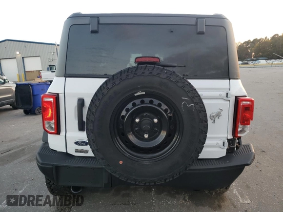 2023 Ford Bronco with VIN 1FMDE5CH7PLB98677, listed as a Copart auction lot 79028794 with 17,529 mi miles and Salvage Title. Bid and sale history available at carsss.com. Image 6.