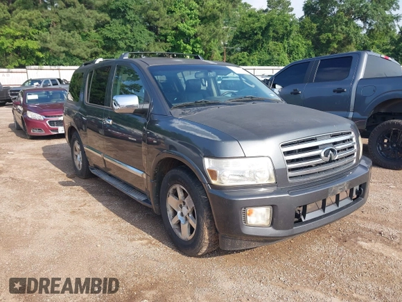 2006 Infiniti QX56 z VIN 5N3AA08A96N807159, wystawiony jako IAAI lot #42289763 z przebiegiem 194 632 mil mil oraz . Historia ofert i sprzedaży dostępna na DreamBid. Obrazek 1.