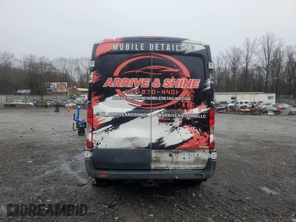 2017 Ford Transit z VIN 1FTYR1CMXHKB34060, wystawiony jako Copart lot #47865035 z przebiegiem 105 948 mil mil oraz Szkoda całkowita • Salvage title. Historia ofert i sprzedaży dostępna na DreamBid. Obrazek 6.