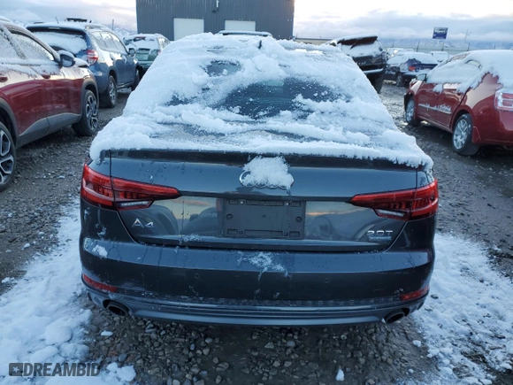 2017 Audi A4 Premium Plus with VIN WAUENAF45HN017024, listed as a Copart auction lot 48505485 with 106,554 mi miles and Salvage Title. Bid and sale history available at carsss.com. Image 6.