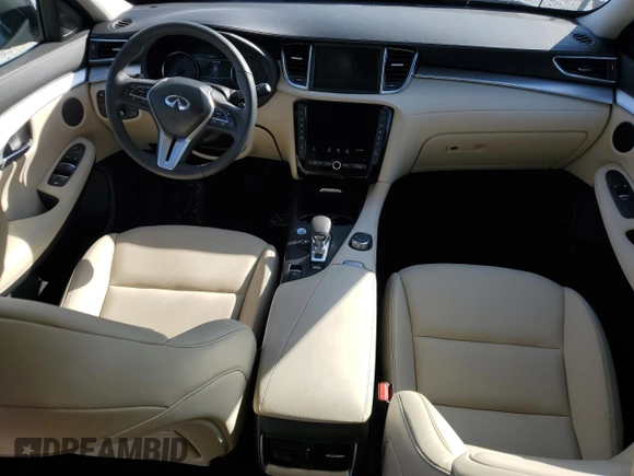 2021 Infiniti QX50 Luxe with VIN 3PCAJ5BA1MF126377, listed as a Copart auction lot 47115455 with 12,497 mi miles and Salvage title. Bid and sale history available at DreamBid. Image 8.