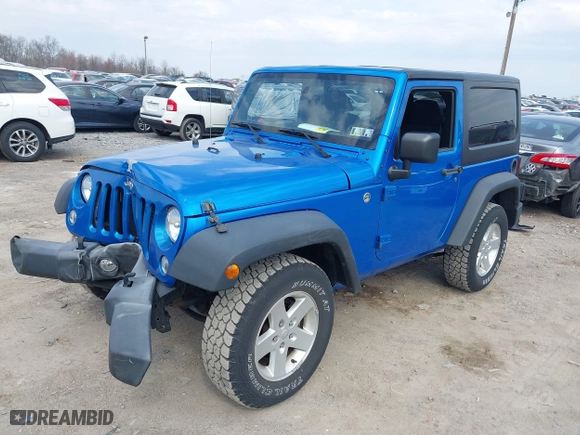 2015 Jeep Wrangler Sport with VIN 1C4AJWAG9FL747491, listed as a IAAI auction lot 41849106 with 84,226 mi miles. Bid and sale history available at carsss.com. Image 17.