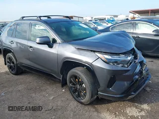 2022 Toyota RAV4 Hybrid SE with VIN JTM16RFV5ND053223, listed as a IAAI auction lot 42217744 with 43,878 mi miles and . Bid and sale history available at DreamBid. Image 1.