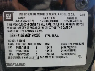 2006 GMC Yukon XL SLT with VIN 3GKFK16Z76G197208, listed as a Copart auction lot 68530094 with 217,061 mi miles and Salvage Title. Bid and sale history available at carsss.com. Image 14.