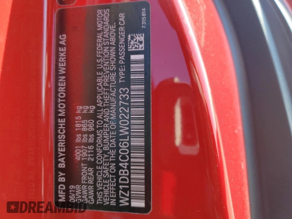 2020 Toyota Supra 3.0 z VIN WZ1DB4C06LW022733, wystawiony jako Copart lot #45703115 z przebiegiem 5 682 mil mil oraz Szkoda całkowita • Salvage title. Historia ofert i sprzedaży dostępna na DreamBid. Obrazek 14.