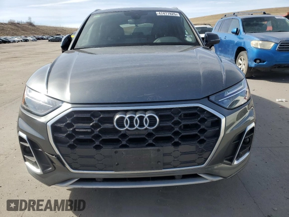 2023 Audi Q5 S line Premium Plus with VIN WA1E2AFY3P2055621, listed as a Copart auction lot 47477825 with 43,375 mi miles and Salvage title. Bid and sale history available at DreamBid. Image 5.