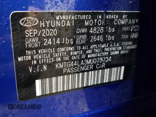 2021 Genesis G70 2.0T with VIN KMTG44LA3MU073734, listed as a Copart auction lot 77849884 with 31,477 mi miles and Salvage Title. Bid and sale history available at carsss.com. Image 12.