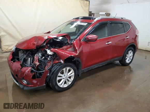 2014 Nissan Rogue S with VIN 5N1AT2MM4EC757621, listed as a Copart auction lot 48037485 with 155,123 mi miles and Clean Title. Bid and sale history available at carsss.com. Image 1.