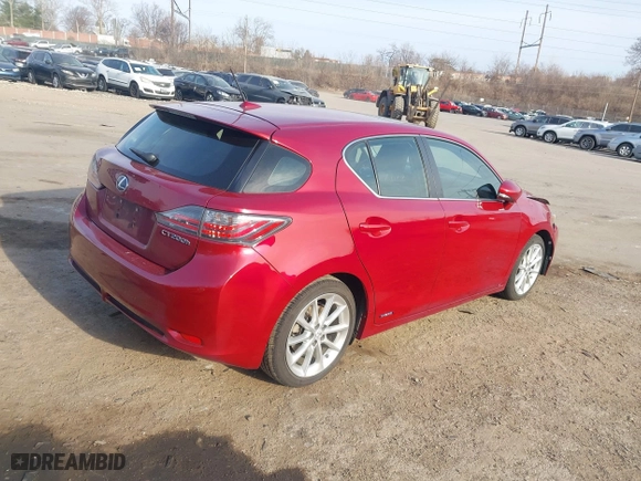 2013 Lexus CT 200h Hybrid with VIN JTHKD5BH7D2159944, listed as a IAAI auction lot 41791641 with 141,066 mi miles. Bid and sale history available at carsss.com. Image 4.