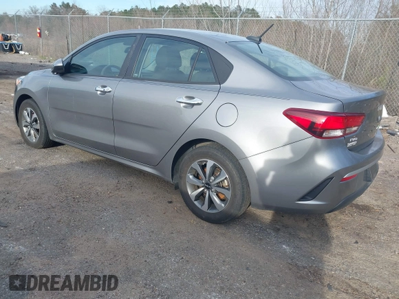 2022 Kia Rio S with VIN 3KPA24ADXNE458764, listed as a IAAI auction lot 41503859 with 43,252 mi miles. Bid and sale history available at carsss.com. Image 3.