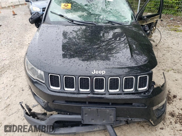 2019 Jeep Compass Latitude with VIN 3C4NJCBB0KT855595, listed as a Copart auction lot 58997955 with Not provided miles and Salvage title. Bid and sale history available at DreamBid. Image 12.