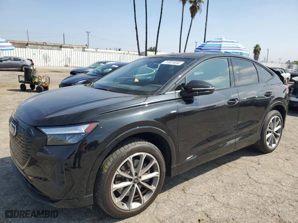 2022 Audi Q4 e-tron Sportback Premium Plus with VIN WA132BFZ2NP016525, listed as a Copart auction lot 71001834 with 12,179 mi miles and Salvage Title. Bid and sale history available at carsss.com. Image 1.