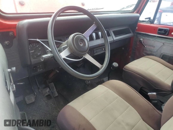 1995 Jeep Wrangler S with VIN 1J4FY19P4SP318216, listed as a Copart auction lot 52751605 with 241,154 mi miles and Salvage title. Bid and sale history available at DreamBid. Image 8.