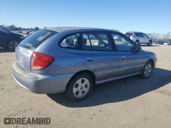 2004 Kia Rio with VIN KNADC165646193322, listed as a Copart auction lot 44667955 with 174,387 mi miles and Clean Title. Bid and sale history available at carsss.com. Image 3.