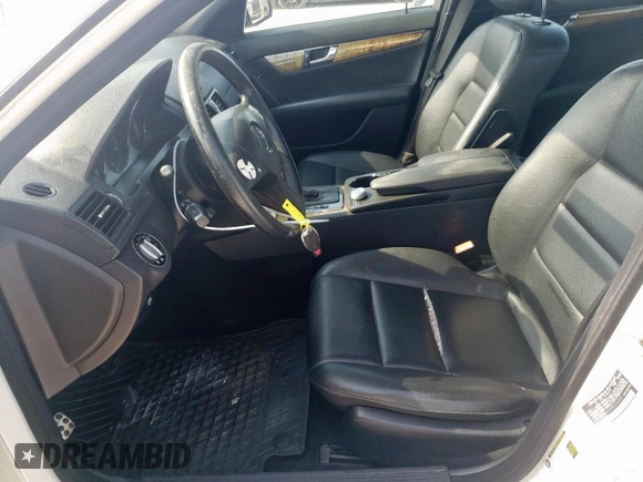 2009 Mercedes-Benz C 350 Sport with VIN WDDGF56X69R056988, listed as a Copart auction lot 58310825 with 153,579 mi miles and Salvage title. Bid and sale history available at DreamBid. Image 7.
