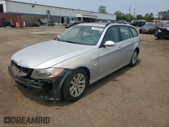 2006 BMW 3 Series 325xi with VIN WBAVT13536KW23228, listed as a Copart auction lot 58734625 with 163,661 mi miles and Salvage title. Bid and sale history available at DreamBid. Image 1.