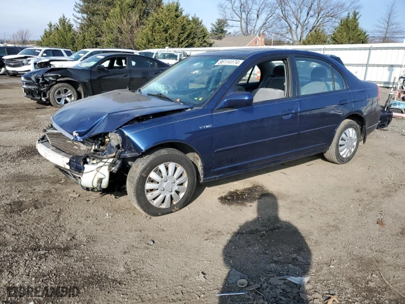 2003 Honda Civic EX with VIN 1HGES26783L015611, listed as a Copart auction lot 86114174 with 197,422 mi miles and Salvage Title. Bid and sale history available at carsss.com. Image 1.