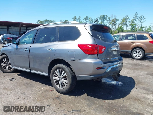 2017 Nissan Pathfinder S with VIN 5N1DR2MN3HC697212, listed as a IAAI auction lot 42049193 with 144,960 mi miles and . Bid and sale history available at DreamBid. Image 3.