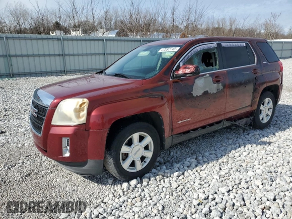 2010 GMC Terrain SLE-1 with VIN 2CTALBEW7A6352011, listed as a Copart auction lot 47092745 with 109,798 mi miles and Salvage Title. Bid and sale history available at carsss.com. Image 1.
