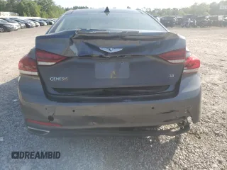 2015 Hyundai Genesis 3.8L with VIN KMHGN4JE0FU071228, listed as a Copart auction lot 52076305 with 34,557 mi miles and Salvage Title. Bid and sale history available at DreamBid. Image 6.