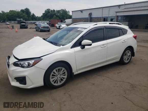 2017 Subaru Impreza Premium with VIN 4S3GTAD62H3736698, listed as a Copart auction lot 60856225 with 180,533 mi miles and Salvage title. Bid and sale history available at DreamBid. Image 1.