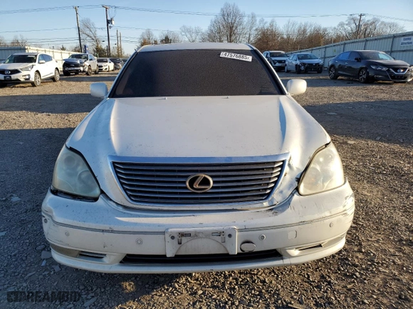 2004 Lexus LS 430 with VIN JTHBN36F540158555, listed as a Copart auction lot 47576885 with 143,171 mi miles and Salvage Title. Bid and sale history available at carsss.com. Image 5.