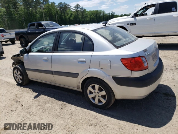 2008 Kia Rio LX with VIN KNADE123X86317693, listed as a Copart auction lot 52608305 with 72,488 mi miles and Salvage Title. Bid and sale history available at carsss.com. Image 2.