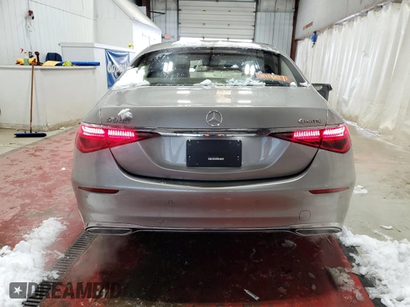 2023 Mercedes-Benz S-Class S 580 with VIN W1K6G7GB6PA178950, listed as a Copart auction lot 70613584 with 20,338 mi miles and Salvage Title. Bid and sale history available at carsss.com. Image 6.