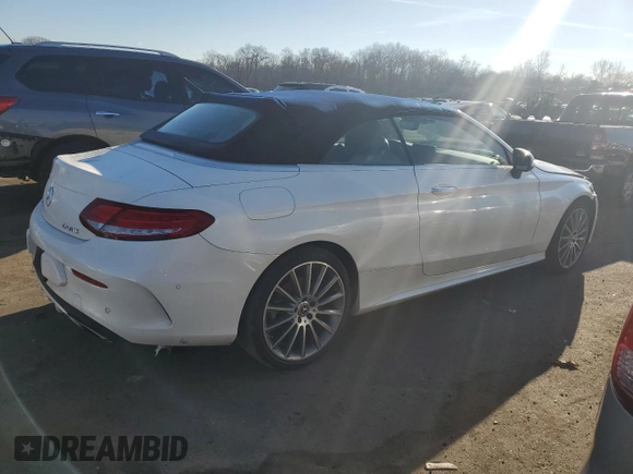 2018 Mercedes-Benz C 300 with VIN WDDWK4KB0JF622077, listed as a Copart auction lot 38075154 with 58,696 mi miles and Salvage title. Bid and sale history available at DreamBid. Image 3.