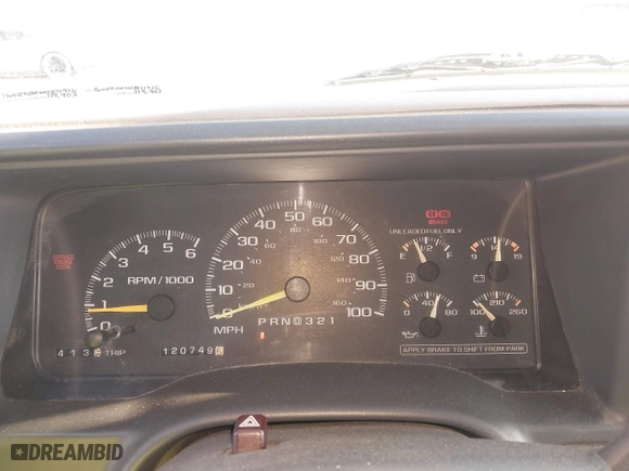 1998 Chevrolet Tahoe with VIN 1GNEK13R4WJ371916, listed as a IAAI auction lot 41689311 with 120,749 mi miles. Bid and sale history available at carsss.com. Image 7.