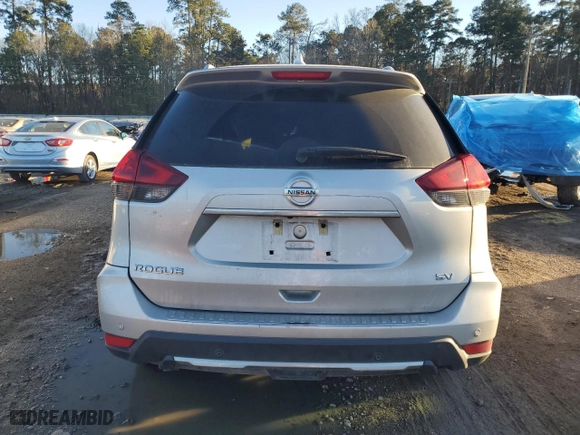 2019 Nissan Rogue SV with VIN 5N1AT2MT9KC793162, listed as a Copart auction lot 46518095 with 71,143 mi miles and Salvage Title. Bid and sale history available at carsss.com. Image 6.