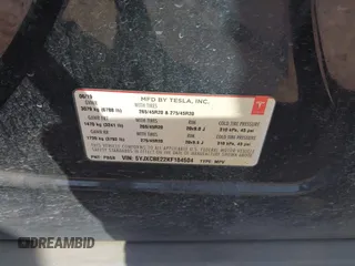 2019 Tesla Model X 75D with VIN 5YJXCBE22KF184504, listed as a IAAI auction lot 41802023 with 137,094 mi miles. Bid and sale history available at carsss.com. Image 9.