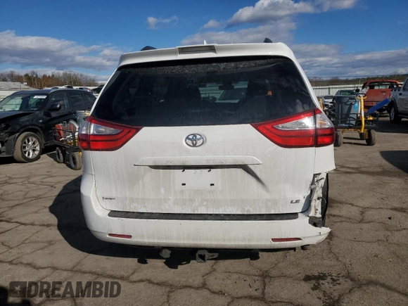2018 Toyota Sienna LE Auto Access Seat with VIN 5TDKZ3DC9JS904383, listed as a Copart auction lot 43992165 with 106,596 mi miles and Salvage Title. Bid and sale history available at carsss.com. Image 6.