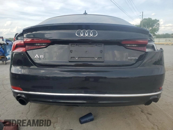 2019 Audi A5 Sportback Premium with VIN WAUANCF51KA051205, listed as a Copart auction lot 54064715 with Not provided miles and Salvage title. Bid and sale history available at DreamBid. Image 6.