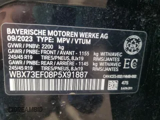 2023 BMW X1 xDrive28i z VIN WBX73EF08P5X91887, wystawiony jako Copart lot #68692424 z przebiegiem 15 971 mil mil oraz Tytuł czysty. Historia ofert i sprzedaży dostępna na DreamBid. Obrazek 13.