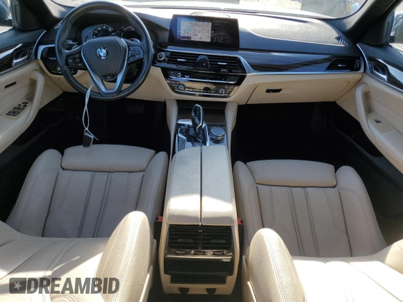 2019 BMW 5 Series 530e xDrive with VIN WBAJB1C51KB376996, listed as a Copart auction lot 52581175 with 42,369 mi miles and Salvage title. Bid and sale history available at DreamBid. Image 8.