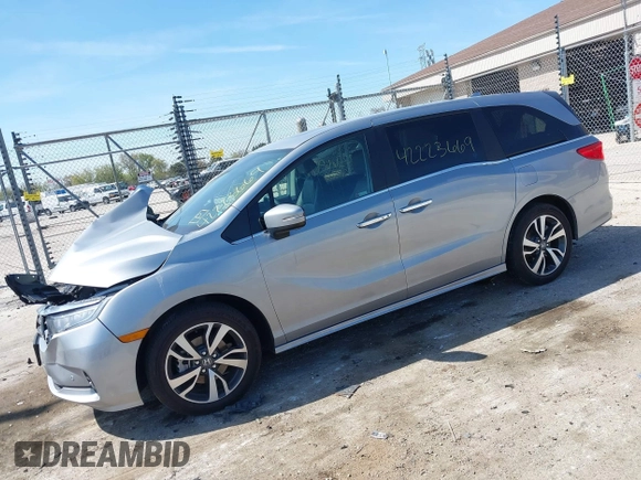 2024 Honda Odyssey Touring с VIN 5FNRL6H88RB046282, выставлен на аукционе IAAI как лот 42223669 с пробегом Не указан миль и . История ставок и продаж доступна на DreamBid. Изображение 2.
