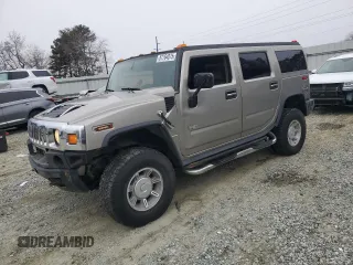2004 Hummer H2 with VIN 5GRGN23U24H118230, listed as a Copart auction lot 87764075 with 202,206 mi miles and Salvage Title. Bid and sale history available at carsss.com. Image 1.