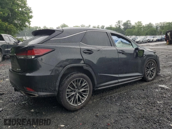 2022 Lexus RX 350 F Sport with VIN 2T2YZMDA6NC322346, listed as a Copart auction lot 61393195 with 54,576 mi miles and Salvage title. Bid and sale history available at DreamBid. Image 3.