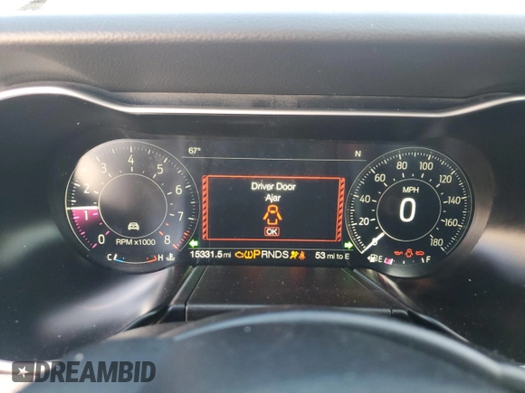2023 Ford Mustang Mach 1 with VIN 1FA6P8R07P5501641, listed as a Copart auction lot 85503074 with 15,331 mi miles and Salvage title. Bid and sale history available at DreamBid. Image 9.