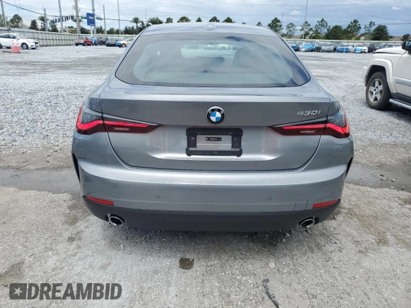 2024 BMW 4 Series 430i with VIN WBA63AV09RFT48581, listed as a Copart auction lot 56392545 with 12,811 mi miles and Non repairable. Bid and sale history available at DreamBid. Image 6.