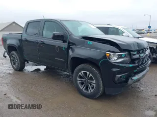 2021 Chevrolet Colorado 4WD Z71 with VIN 1GCGTDEN7M1282445, listed as a IAAI auction lot 41737419 with 27,187 mi miles. Bid and sale history available at carsss.com. Image 1.