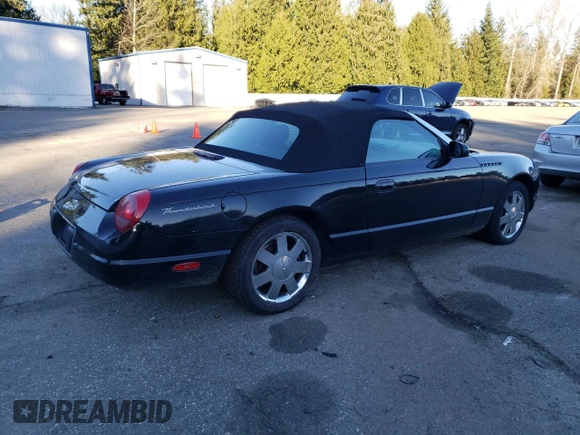 2002 Ford Thunderbird Hardtop Premium with VIN 1FAHP60A52Y107355, listed as a Copart auction lot 42348645 with 92,260 mi miles and Salvage Title. Bid and sale history available at DreamBid. Image 3.