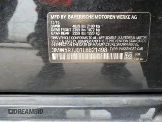 2020 BMW 3 Series 330i xDrive with VIN 3MW5R7J01L8B21498, listed as a Copart auction lot 49526285 with 76,575 mi miles and Salvage Title. Bid and sale history available at carsss.com. Image 14.