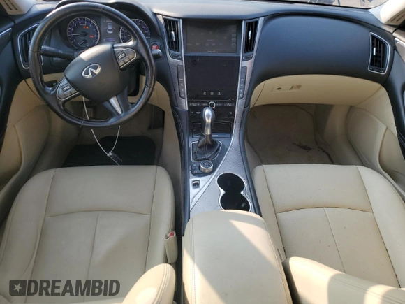 2014 Infiniti Q50 Premium with VIN JN1BV7ARXEM680167, listed as a Copart auction lot 59702095 with 108,196 mi miles and Salvage title. Bid and sale history available at DreamBid. Image 8.