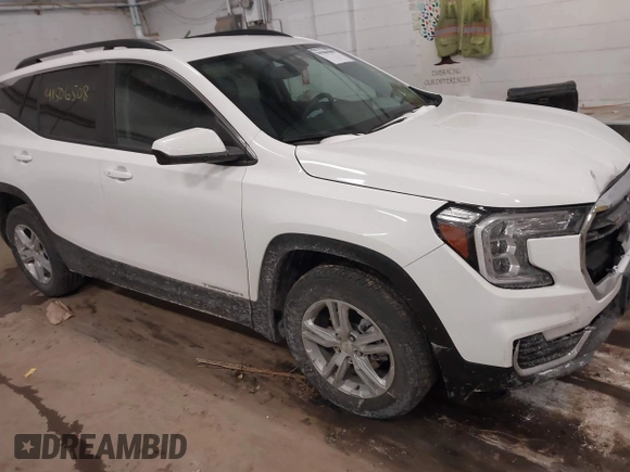 2023 GMC Terrain SLE z VIN 3GKALTEG4PL169930, wystawiony jako IAAI lot #41506508 z przebiegiem 13 728 mil mil oraz . Historia ofert i sprzedaży dostępna na DreamBid. Obrazek 1.