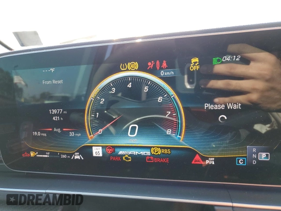 2023 Mercedes-Benz GLE 53 AMG with VIN 4JGFB6BBXPA855245, listed as a Copart auction lot 73234834 with 13,977 mi miles and Salvage title. Bid and sale history available at DreamBid. Image 9.
