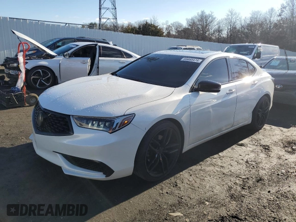 2019 Acura TLX with VIN 19UUB2F38KA004952, listed as a Copart auction lot 85660474 with 83,920 mi miles and Salvage Title. Bid and sale history available at carsss.com. Image 1.