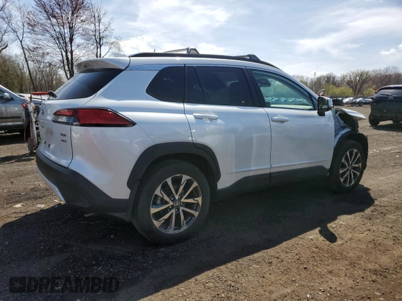 2023 Toyota Corolla Cross XLE with VIN 7MUDAABG8PV072480, listed as a Copart auction lot 53847495 with 47,754 mi miles and Salvage title. Bid and sale history available at DreamBid. Image 3.