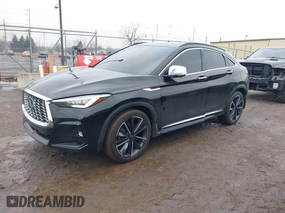 2023 Infiniti QX55 Essential with VIN 3PCAJ5KR7PF100554, listed as a IAAI auction lot 41498341 with 28,624 mi miles and . Bid and sale history available at DreamBid. Image 17.
